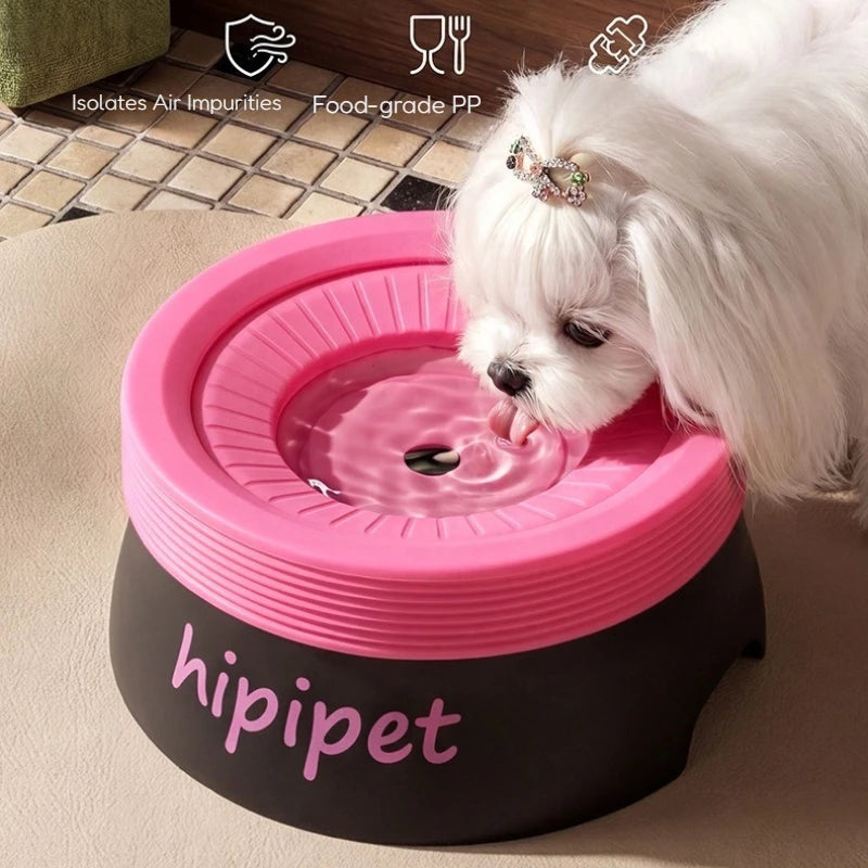 Anti Wet Chin Pet Water Bowl, 600ml Gravity Water Feeder