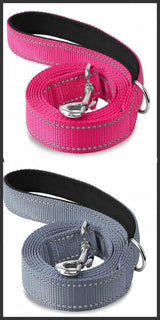 Reflective Nylon Dog Leash with Padded Handle, 4, 5 or 6 ft