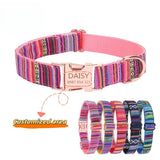 Personalized Dog Collar with Engraved Name and Phone Buckle