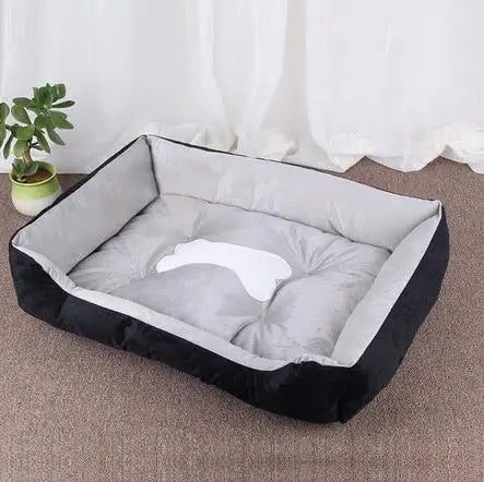 Plush Rectangle Dog Bed with Raised Sides in Candy Colors