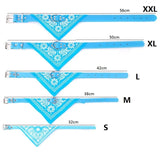Adjustable Dog Bandana Collar with Reflective Leather