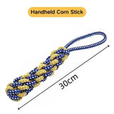 Cotton Rope Dog Chew Toy in Carrot, Dumbbell and Corn Shapes