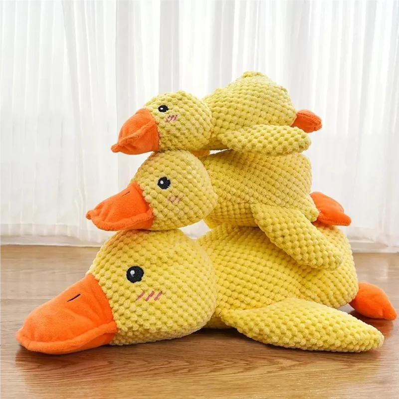 Plush Duck Squeaky Dog Toy, Soft Textured Fabric