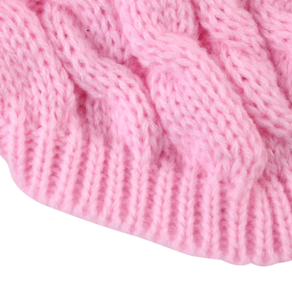 Classic Knit Dog Sweater for Small Dogs in 5 Solid Colors