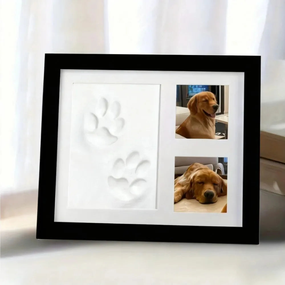 Dog Paw Print Keepsake Kit with Clay and Photo Frame