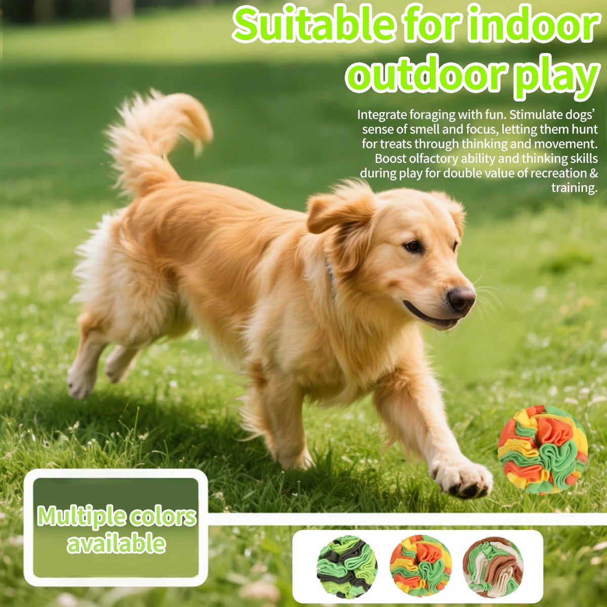 Snuffle Ball for Dogs, Interactive Nose Work Puzzle Toy