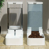 Automatic Gravity Dog Feeder and Water Dispenser Set, 3.8L