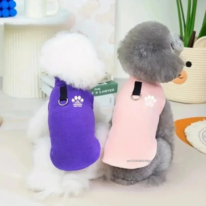 Fleece Dog Sweater for Small Dogs, Warm Winter Pet Coat