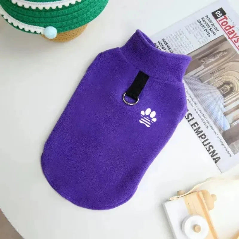 Fleece Dog Sweater for Small Dogs, Warm Winter Pet Coat