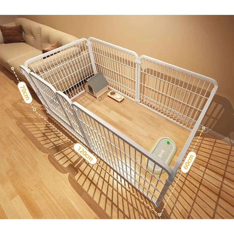 Indoor Dog Playpen with Self-Locking Gate for Small & Medium Dogs