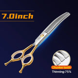 Curved Chunkers and Thinners for Dog Grooming, 7 or 7.5 Inch