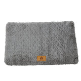 Plush Dog Crate Mat with Removable Washable Faux Fur Cover