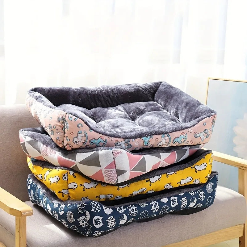 Bolster Dog Bed with Non-Slip Base for Small to Large Dogs