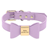 Personalized Bow Dog Collar with Rhinestones for Small Dogs