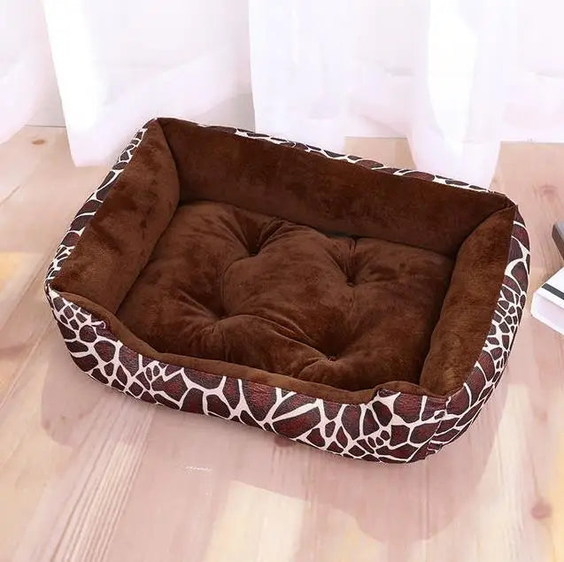 Plush Rectangle Dog Bed with Raised Sides in Candy Colors