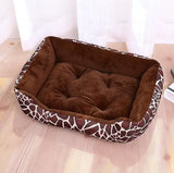 Plush Rectangle Dog Bed with Raised Sides in Candy Colors
