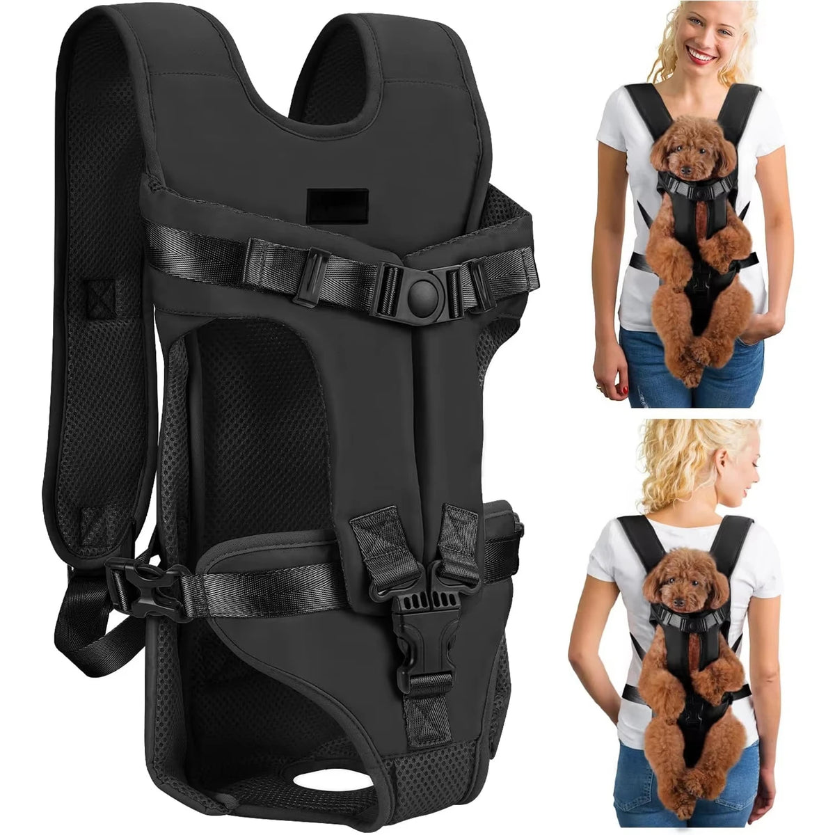 Legs-Out Front Dog Carrier Backpack, Hands-Free, S to XL