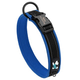 Personalized Dog Collar with Engraved Buckle, Reflective & Padded