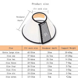 Clear Dog Recovery Cone in 8 Sizes for Cats, Small and Large Dogs