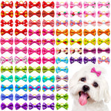 Dog Hair Bows with Rubber Bands, Mixed Colors, 10 to 30 Pack