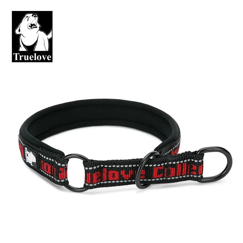 Neoprene Padded Dog Collar with Reflective Nylon, XXS to XXXL