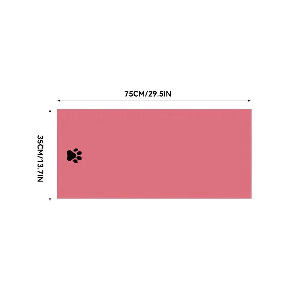 Microfiber Dog Bath Towel with Embroidered Paw Print