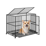 36 Inch Stainless Steel Dog Crate, Stackable Design