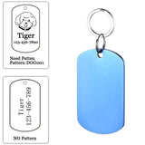 Engraved Dog ID Tag, Two-Sided Stainless Steel Name Tag