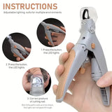 LED Dog Nail Clippers with Magnifier and Safety Guard