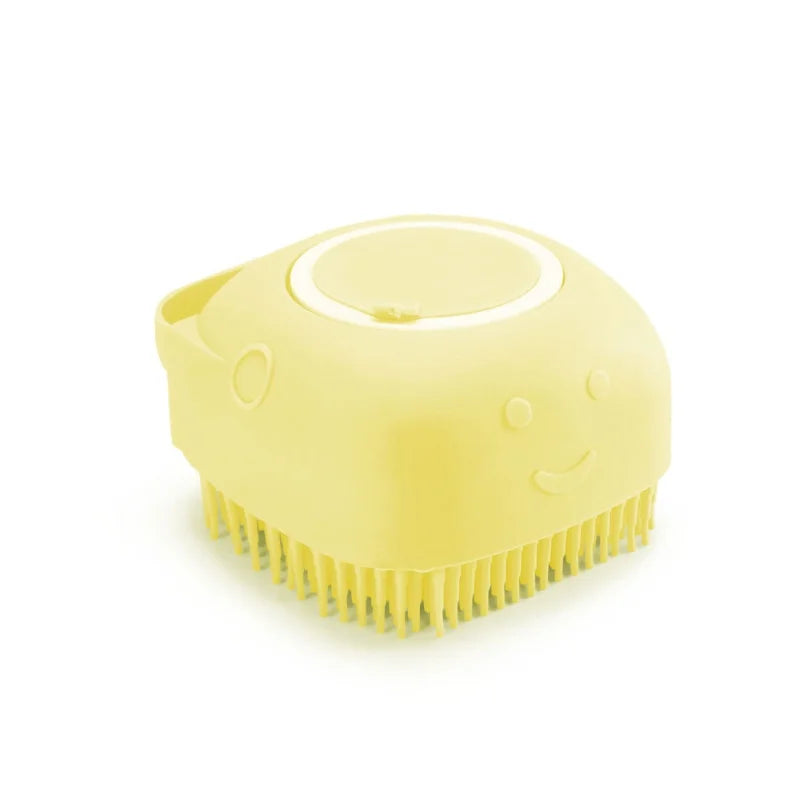 Silicone Dog Bath Brush with Shampoo Dispenser