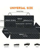 Waterproof Dog Car Seat Cover for Back Seat with Side Flaps