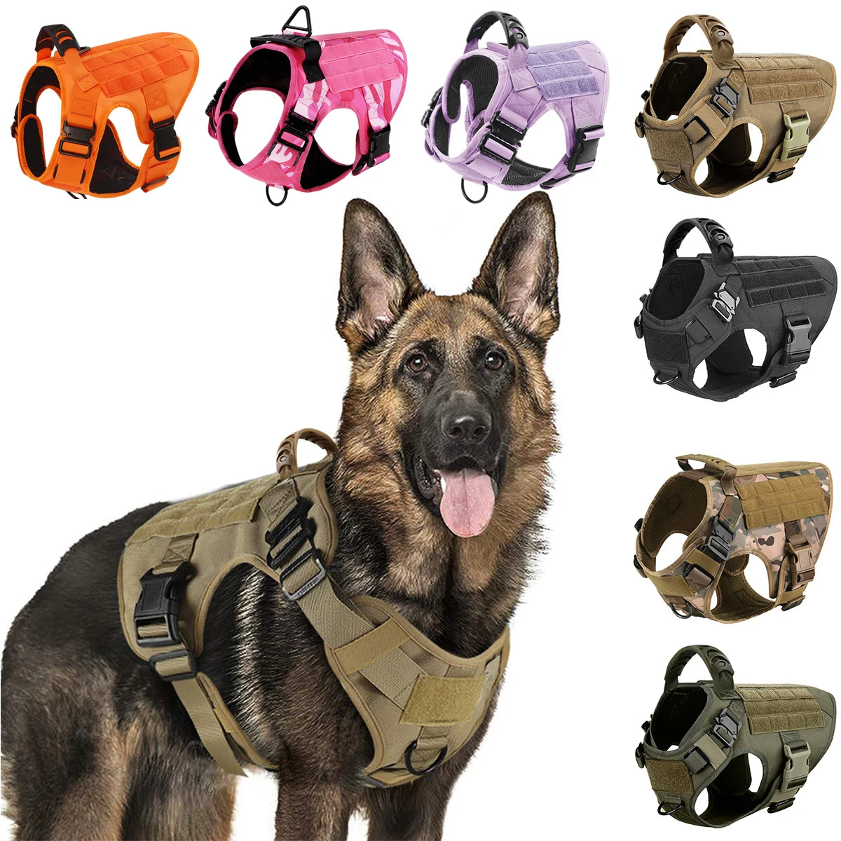 Tactical Dog Harness with Handle for Medium and Large Dogs