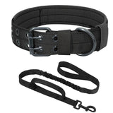 Tactical Dog Collar and Leash Set for Strong Medium Large Dogs
