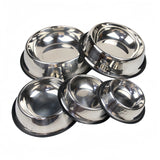 Stainless Steel Dog Bowl with Non-Slip Base, 5 Sizes