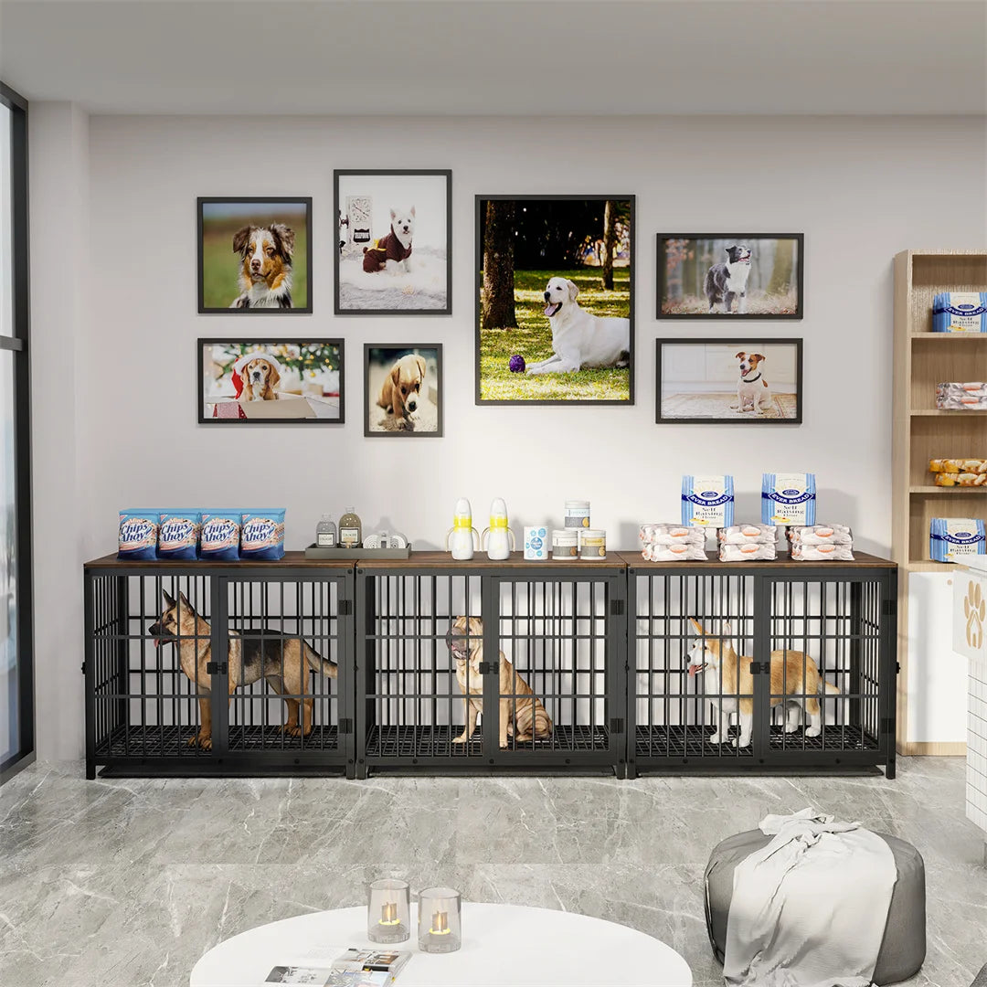 Furniture Style Dog Crate End Table with Removable Tray