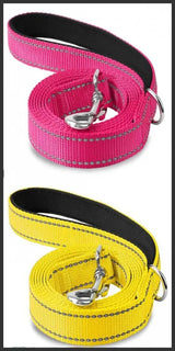 Reflective Nylon Dog Leash with Padded Handle, 4, 5 or 6 ft