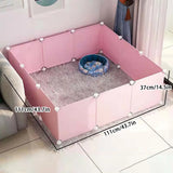 Modular Small Dog Cage with Clear Panels and Top Cover