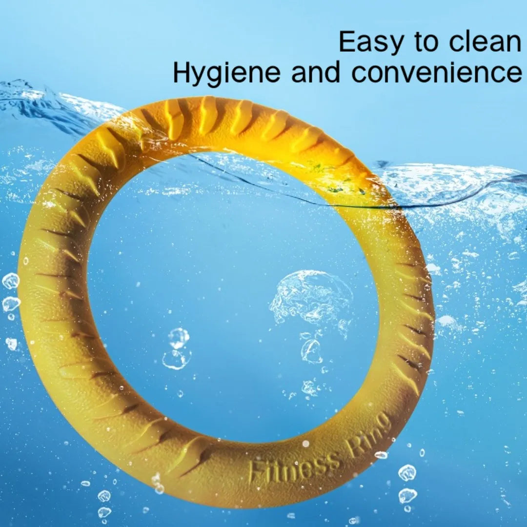 Floating Dog Ring Toy for Fetch and Tug in Soft EVA Foam
