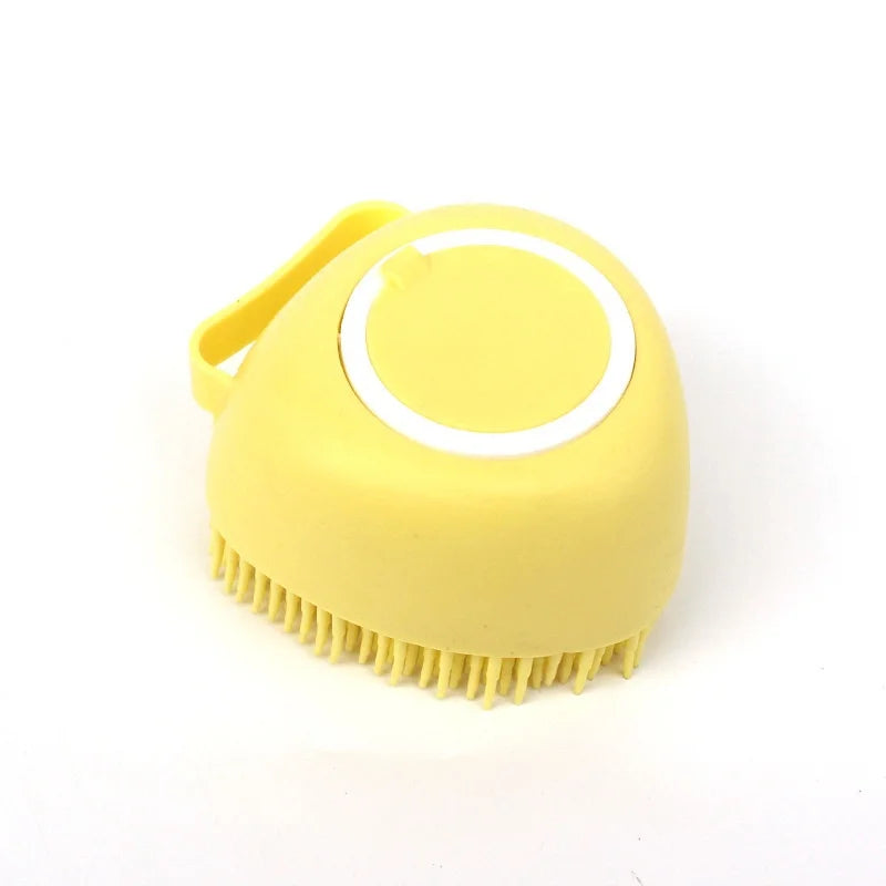 Silicone Dog Bath Brush with Shampoo Dispenser