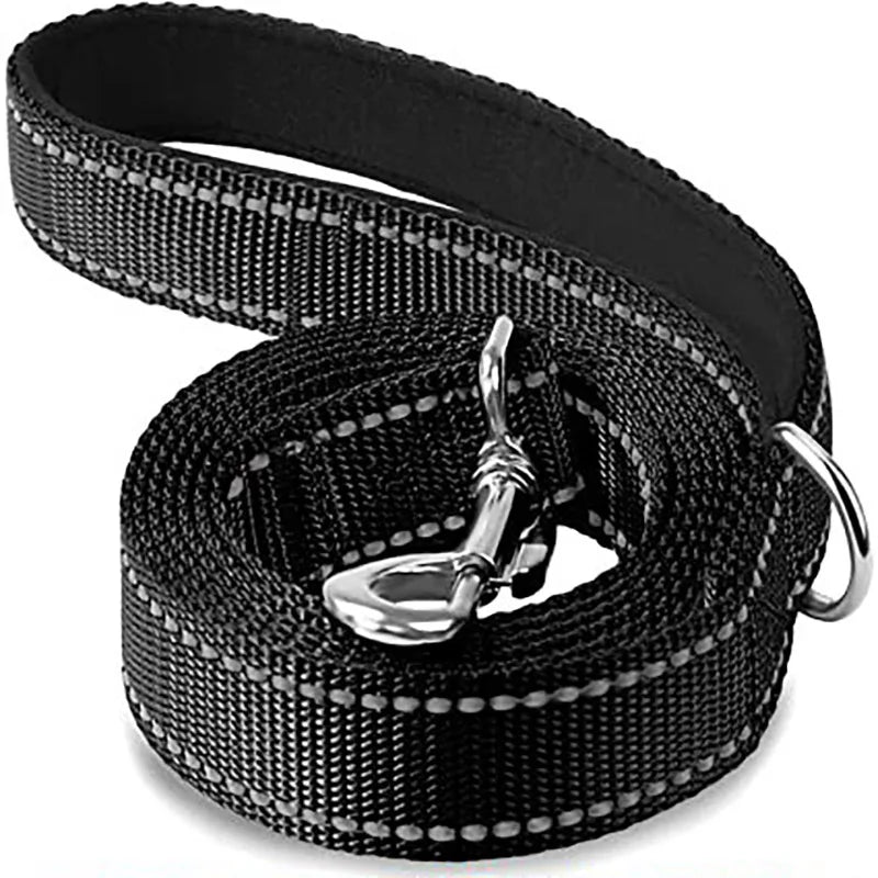 Reflective Nylon Dog Leash with Padded Handle, 4, 5 or 6 ft
