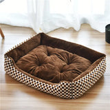 Plush Rectangle Dog Bed with Raised Sides in Candy Colors
