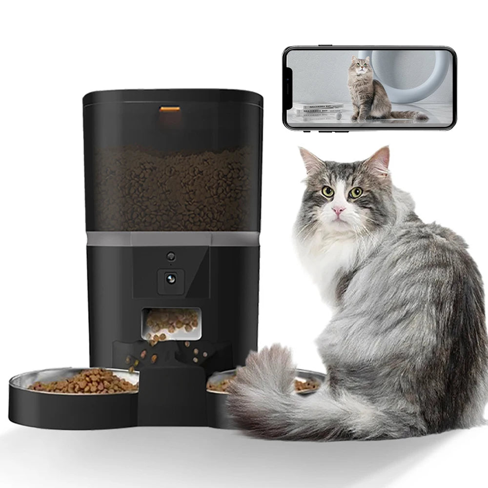 Automatic Dog Feeder with Camera and App Control, 4L