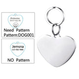 Engraved Dog ID Tag, Two-Sided Stainless Steel Name Tag