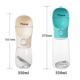 Portable Dog Water Bottle with Bowl, 12 oz or 18 oz