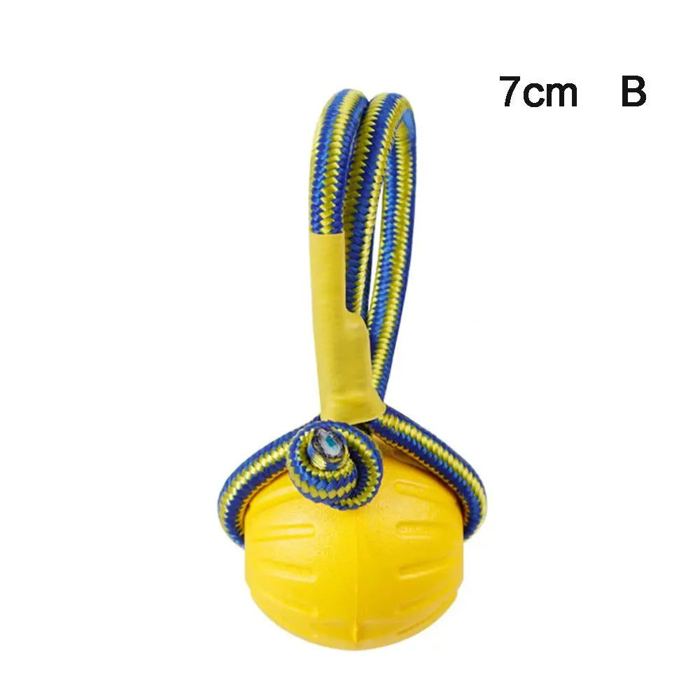 Floating Dog Ball on a Rope for Fetch and Tug