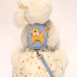 Dog Harness with Backpack and Leash for Small and Medium Dogs