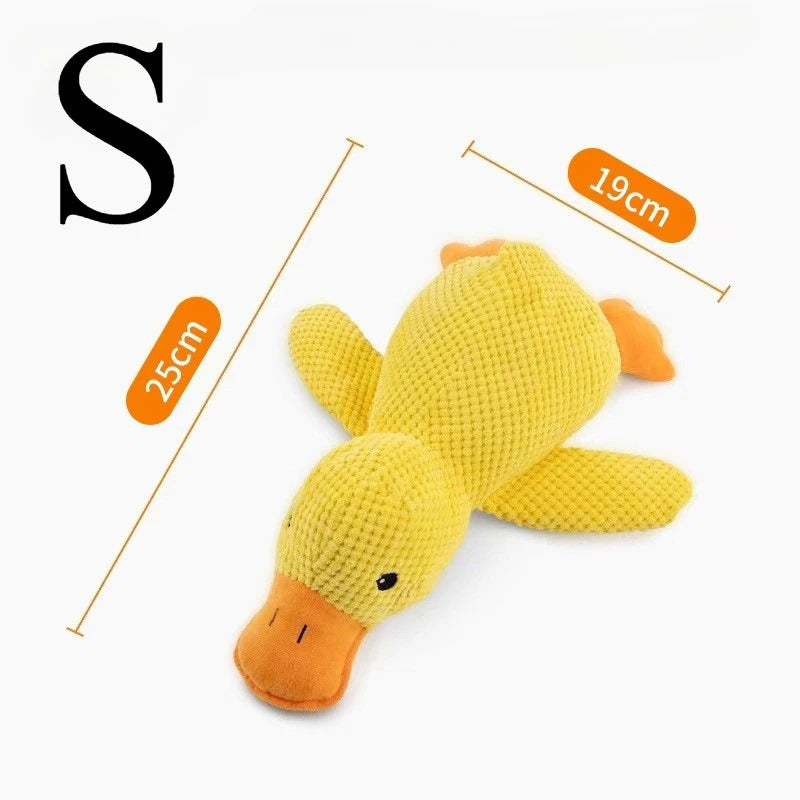 Plush Sleeping Duck Dog Toy with Duck Sound