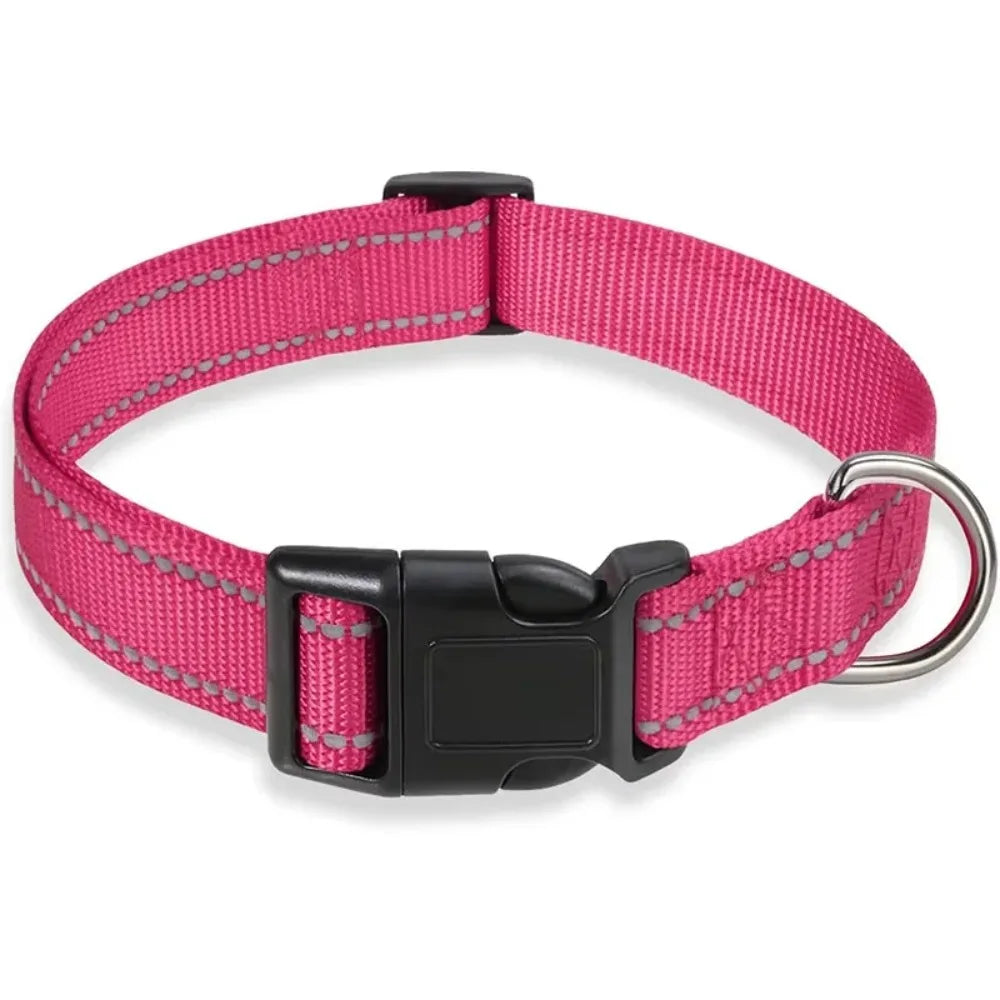 Soft Neoprene Padded Nylon Dog Collar for Medium Dogs
