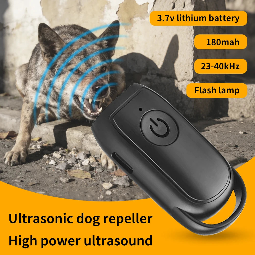 Portable Ultrasonic Dog Deterrent with Flashing LED