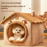 Cozy Dog House Bed for Small Dogs, Removable and Washable